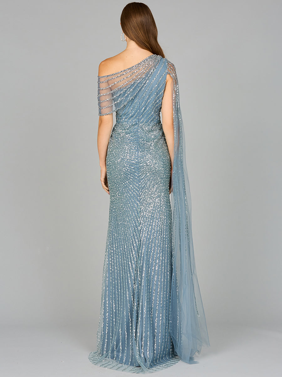 One Shoulder Fitted Gown