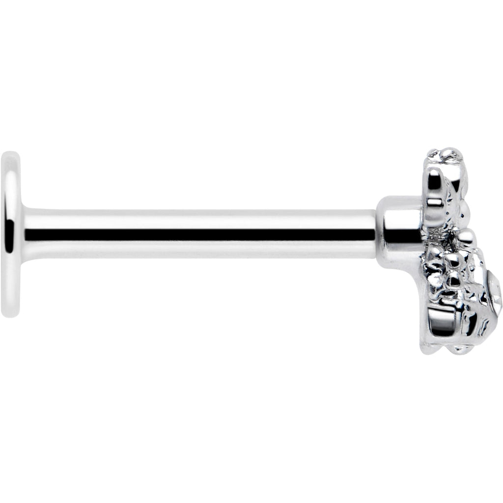 16G 5/16 Clear CZ Gem Fabulous Angel Labret Monroe Tragus