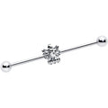 14G Clear CZ Gem Fabulous Angel Industrial Barbell 38mm