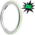 20G Implant Grade Titanium  Glow in the Dark Hinged Segment Nose Hoop