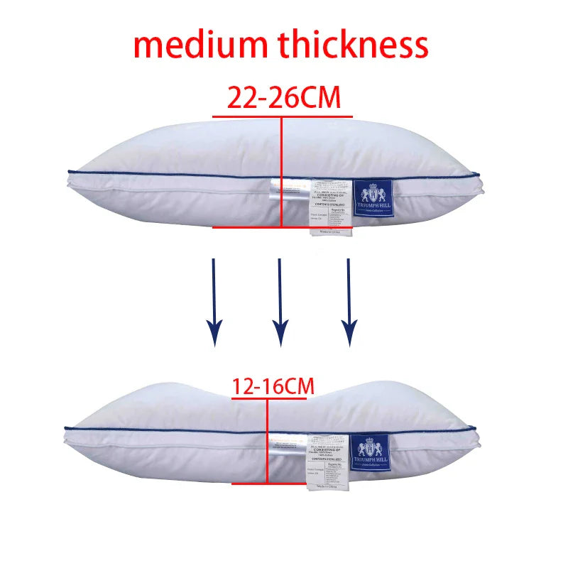 Down Pillow 100% Goose Down Feather Household Goose Down Pillow Single Size Five-Star Hotel Pillow Core To Help Sleep Pillow