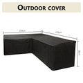 Black Outdoor Furniture Covers Waterproof Rain Snow Dust Wind-Proof Anti-UV Polyester Fiber Garden Lawn Patio Furniture Covers